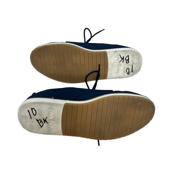 Zara Navy Lace Up Saddle Shoes Boys size 38 / 5 - Picture 7 of 7